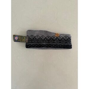 Icewear Iceland Knit Headband Nordic Fair Isle Wool Blend Fleece Lined Grey Navy